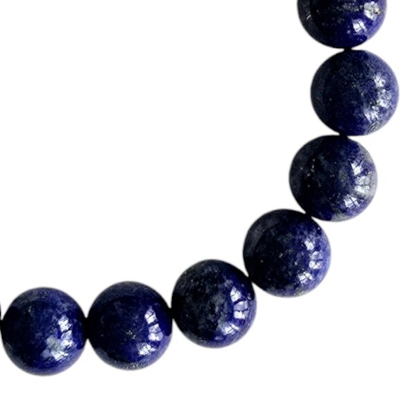 Genuine Lapis Lazuli Bracelet 10" Gemstones (Unisex) [G6108-17] - Picture 3 of 3
